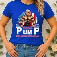 Donald Pump Swole America Again Gym Fitness Women's T-Shirt thumb 2