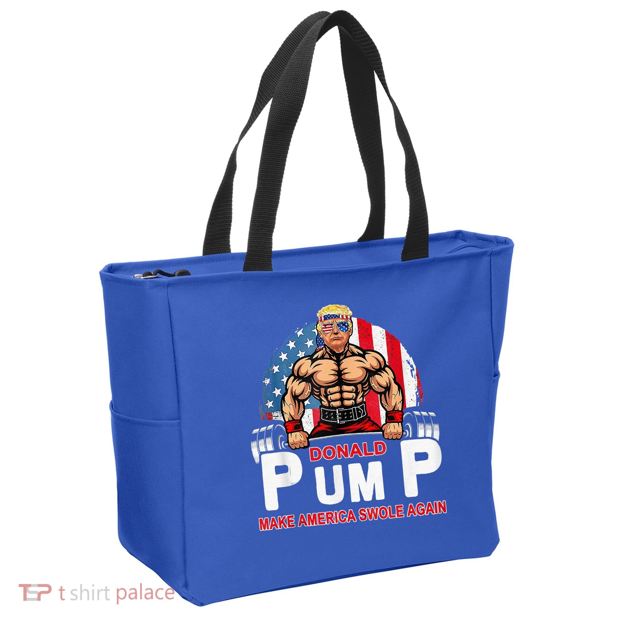 Donald Pump Swole America Again Gym Fitness Tote Bag