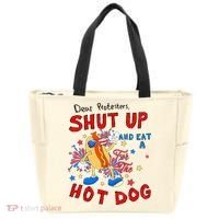 Dear Protesters Shut Up And Eat A Hot Dog Tote Bag thumb 0