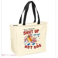 Dear Protesters Shut Up And Eat A Hot Dog Tote Bag thumb 2