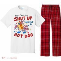 Dear Protesters Shut Up And Eat A Hot Dog Pajama Set thumb 0