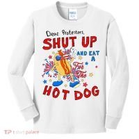 Dear Protesters Shut Up And Eat A Hot Dog Kids Long Sleeve Shirt thumb 0