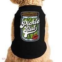 Dill Pickle Slut Funny Rude Humor Pickle Lover Jar Retro Doggie Tank thumb 0