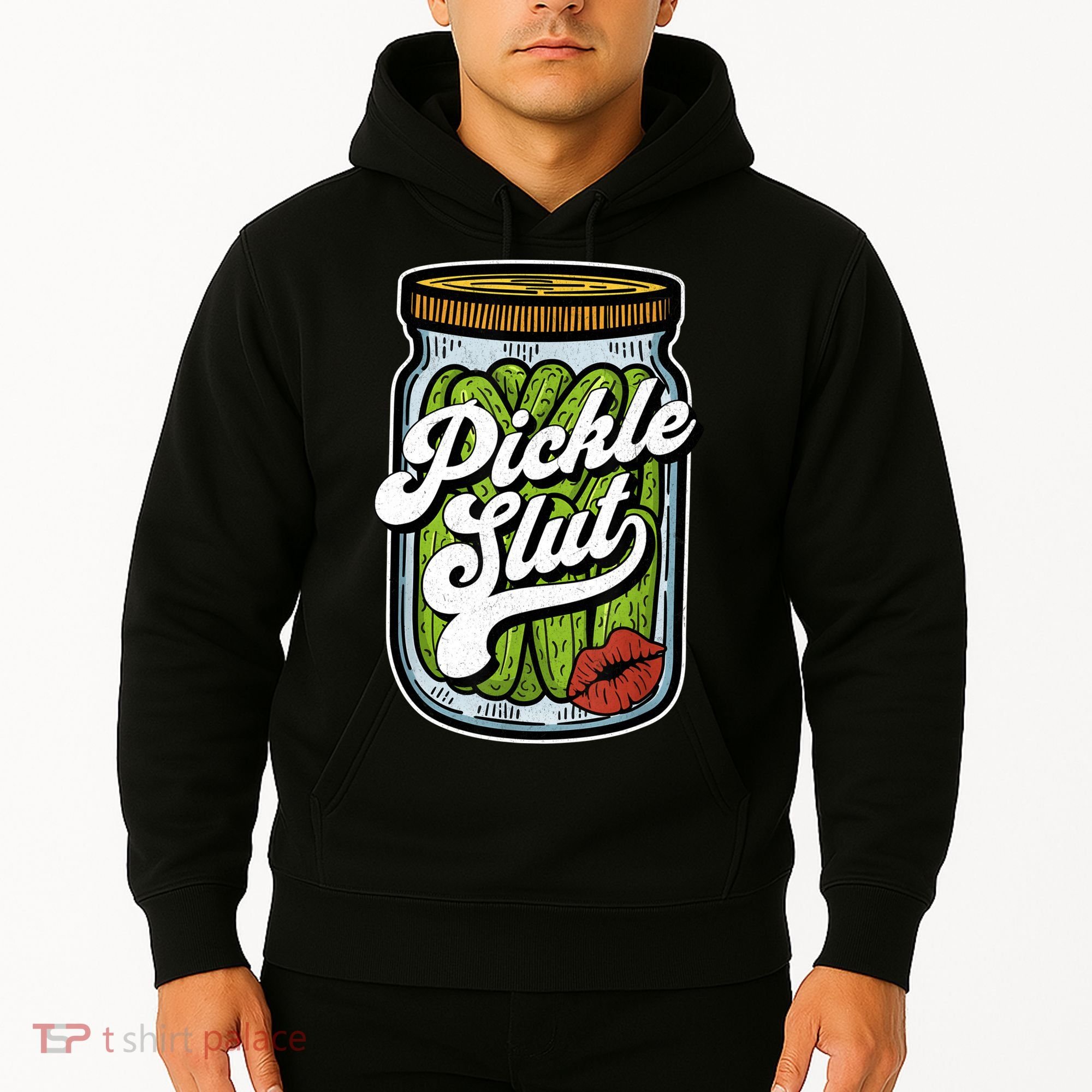 Dill Pickle Slut Funny Rude Humor Pickle Lover Jar Retro Hoodie