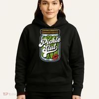 Dill Pickle Slut Funny Rude Humor Pickle Lover Jar Retro Hoodie thumb 5