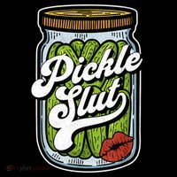 Dill Pickle Slut Funny Rude Humor Pickle Lover Jar Retro Hoodie thumb 7