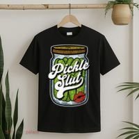 Dill Pickle Slut Funny Rude Humor Pickle Lover Jar Retro T-Shirt thumb 2