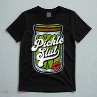 Dill Pickle Slut Funny Rude Humor Pickle Lover Jar Retro T-Shirt thumb 5