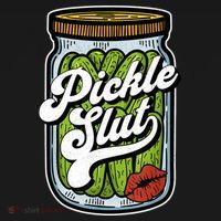 Dill Pickle Slut Funny Rude Humor Pickle Lover Jar Retro T-Shirt thumb 7