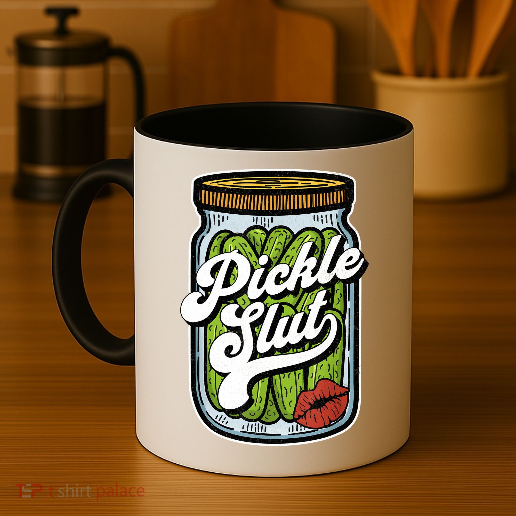 Dill Pickle Slut Funny Rude Humor Pickle Lover Jar Retro Coffee Mug
