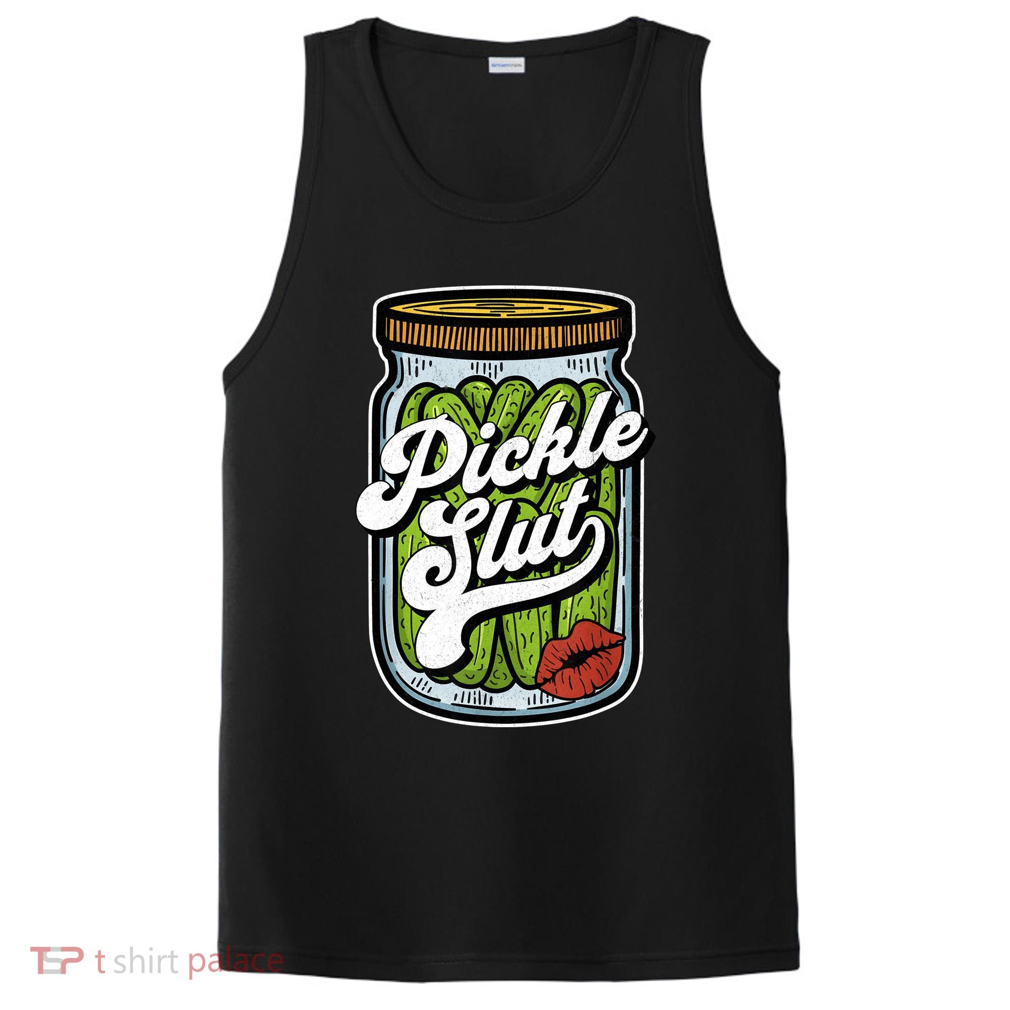 Dill Pickle Slut Funny Rude Humor Pickle Lover Jar Retro PosiCharge Competitor Tank