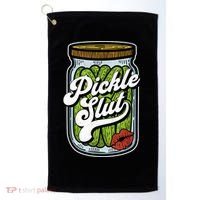 Dill Pickle Slut Funny Rude Humor Pickle Lover Jar Retro Golf Towel thumb 0