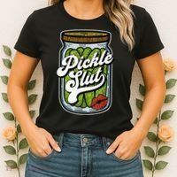 Dill Pickle Slut Funny Rude Humor Pickle Lover Jar Retro Women's T-Shirt thumb 2