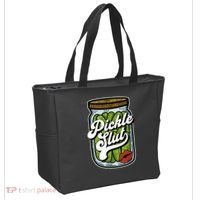 Dill Pickle Slut Funny Rude Humor Pickle Lover Jar Retro Tote Bag thumb 2