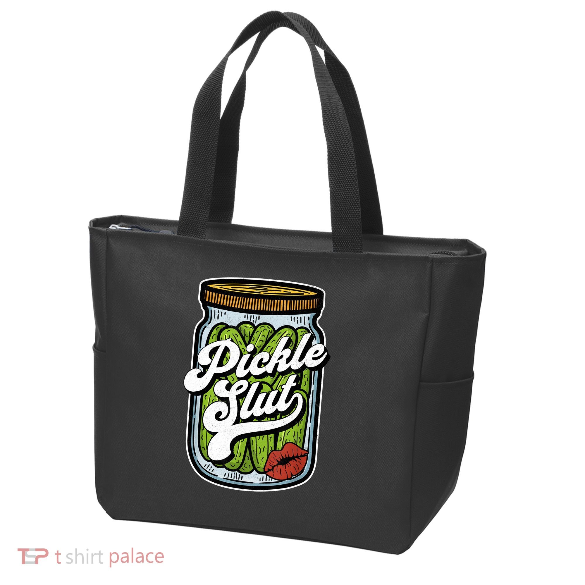 Dill Pickle Slut Funny Rude Humor Pickle Lover Jar Retro Tote Bag