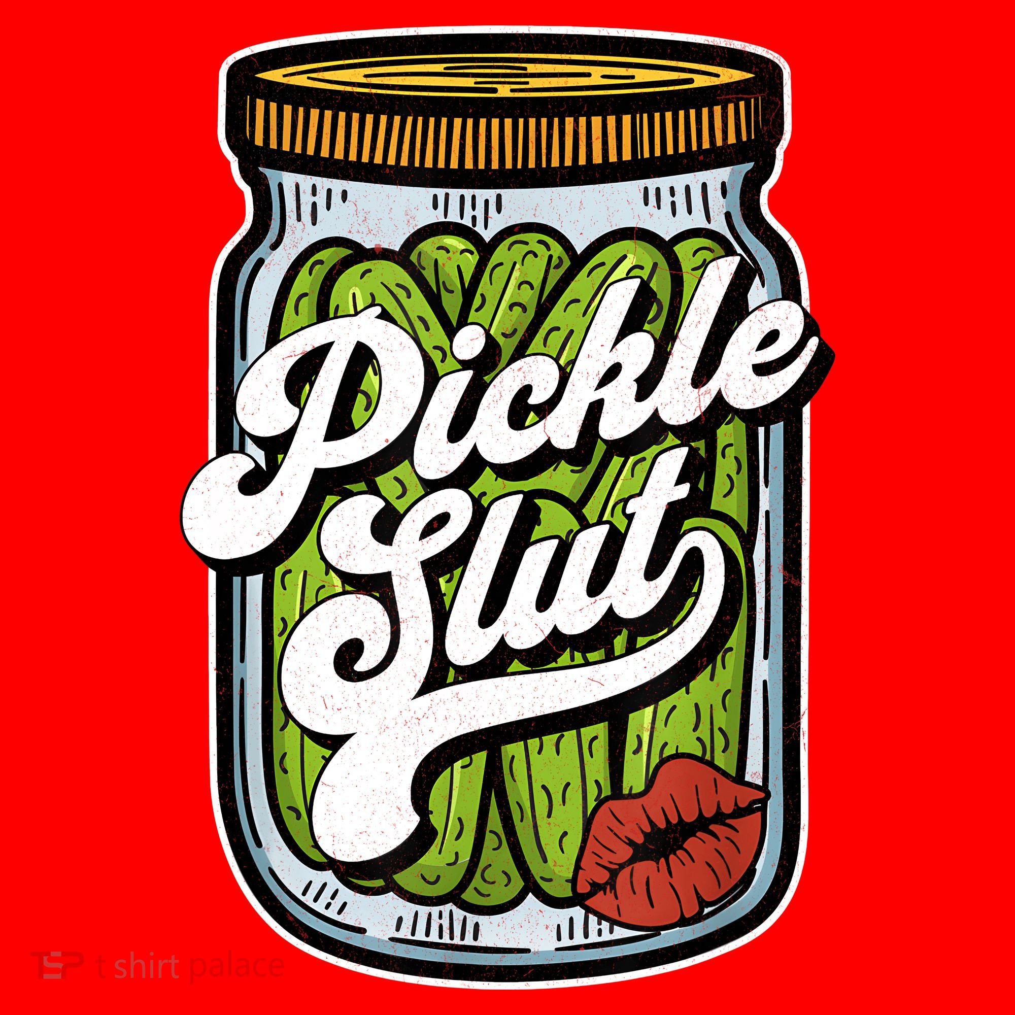 Dill Pickle Slut Funny Rude Humor Pickle Lover Jar Retro Santa Hat