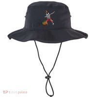 Dabbing Pilgrim Skeleton Pirate Thanksgiving Funny Gift Bucket Hat thumb 0