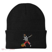 Dabbing Pilgrim Skeleton Pirate Thanksgiving Funny Gift Beanie thumb 0