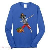 Dabbing Pilgrim Skeleton Pirate Thanksgiving Funny Gift Long Sleeve Shirt thumb 0