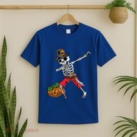 Dabbing Pilgrim Skeleton Pirate Thanksgiving Funny Gift T-Shirt thumb 2