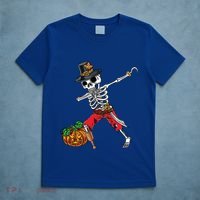 Dabbing Pilgrim Skeleton Pirate Thanksgiving Funny Gift T-Shirt thumb 5