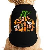 Dachshund Pumpkin Shape Plaid Leopard Dog Autumn Halloween Doggie Tank thumb 0