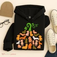 Dachshund Pumpkin Shape Plaid Leopard Dog Autumn Halloween Hoodie thumb 4