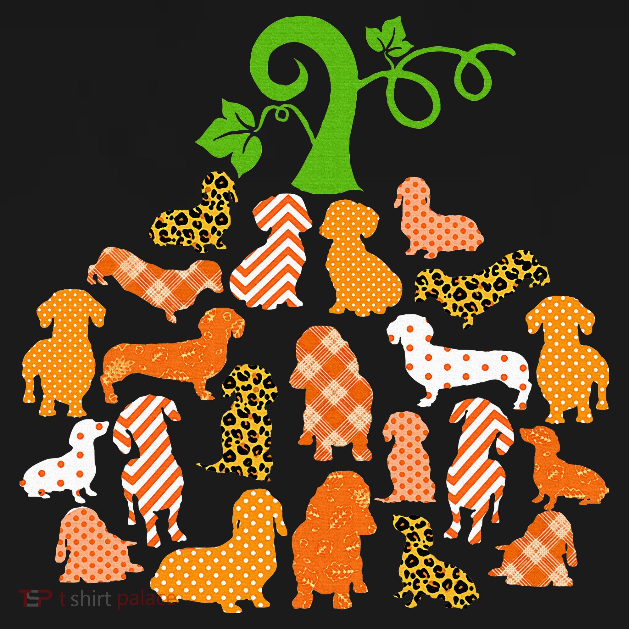 Dachshund Pumpkin Shape Plaid Leopard Dog Autumn Halloween Button