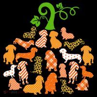 Dachshund Pumpkin Shape Plaid Leopard Dog Autumn Halloween Women's Hoodie thumb 2