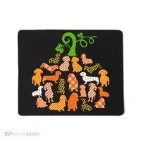 Dachshund Pumpkin Shape Plaid Leopard Dog Autumn Halloween Mousepad thumb 0