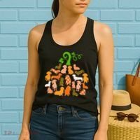 Dachshund Pumpkin Shape Plaid Leopard Dog Autumn Halloween Women's Tank Top thumb 2