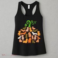 Dachshund Pumpkin Shape Plaid Leopard Dog Autumn Halloween Women's Tank Top thumb 3