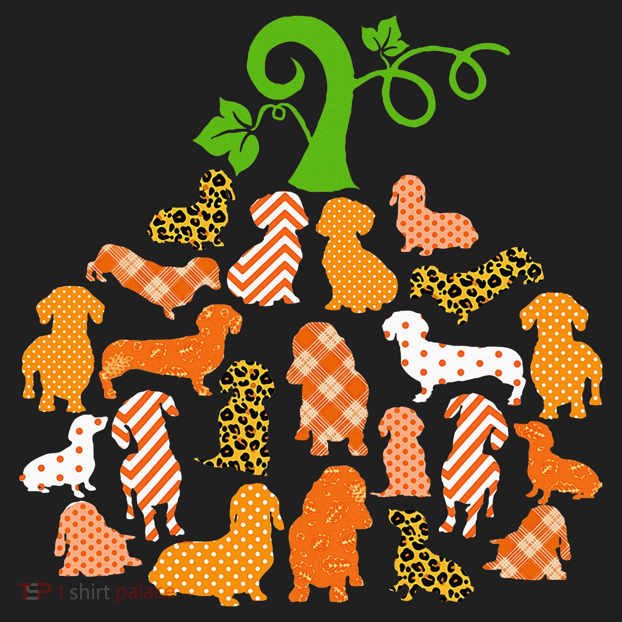 Dachshund Pumpkin Shape Plaid Leopard Dog Autumn Halloween Hat