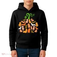 Dachshund Pumpkin Shape Plaid Leopard Dog Autumn Halloween Kids Hoodie thumb 4