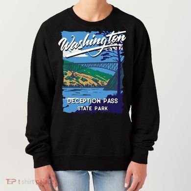 Deception Pass State Park Washington Evergreen State Camping Women's Sweatshirt