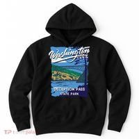 Deception Pass State Park Washington Evergreen State Camping Hoodie thumb 0