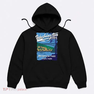 Deception Pass State Park Washington Evergreen State Camping Hoodie