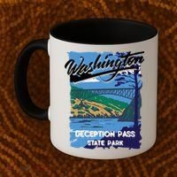 Deception Pass State Park Washington Evergreen State Camping Coffee Mug thumb 2