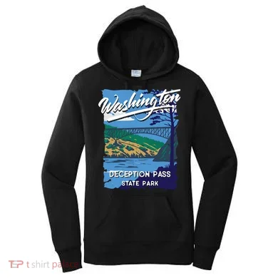 Deception Pass State Park Washington Evergreen State Camping Women's Hoodie
