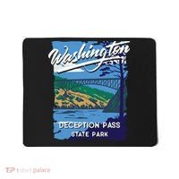 Deception Pass State Park Washington Evergreen State Camping Mousepad thumb 0