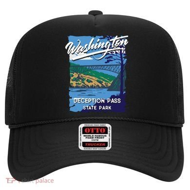 Deception Pass State Park Washington Evergreen State Camping Hat