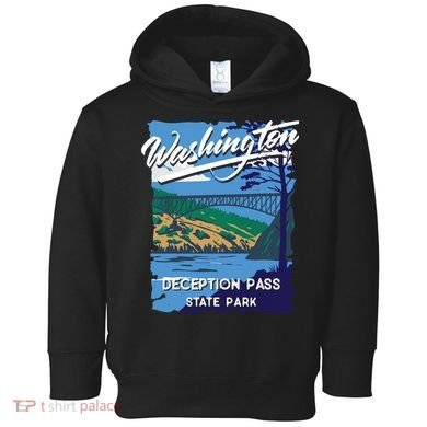 Deception Pass State Park Washington Evergreen State Camping Toddler Hoodie