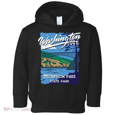 Deception Pass State Park Washington Evergreen State Camping Toddler Hoodie