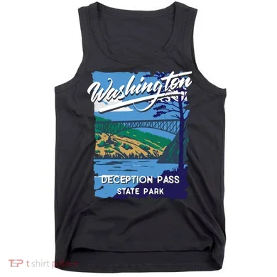 Deception Pass State Park Washington Evergreen State Camping Tank Top