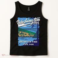 Deception Pass State Park Washington Evergreen State Camping Tank Top thumb 2