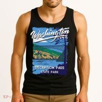 Deception Pass State Park Washington Evergreen State Camping Tank Top thumb 3
