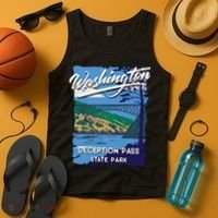 Deception Pass State Park Washington Evergreen State Camping Tank Top thumb 4