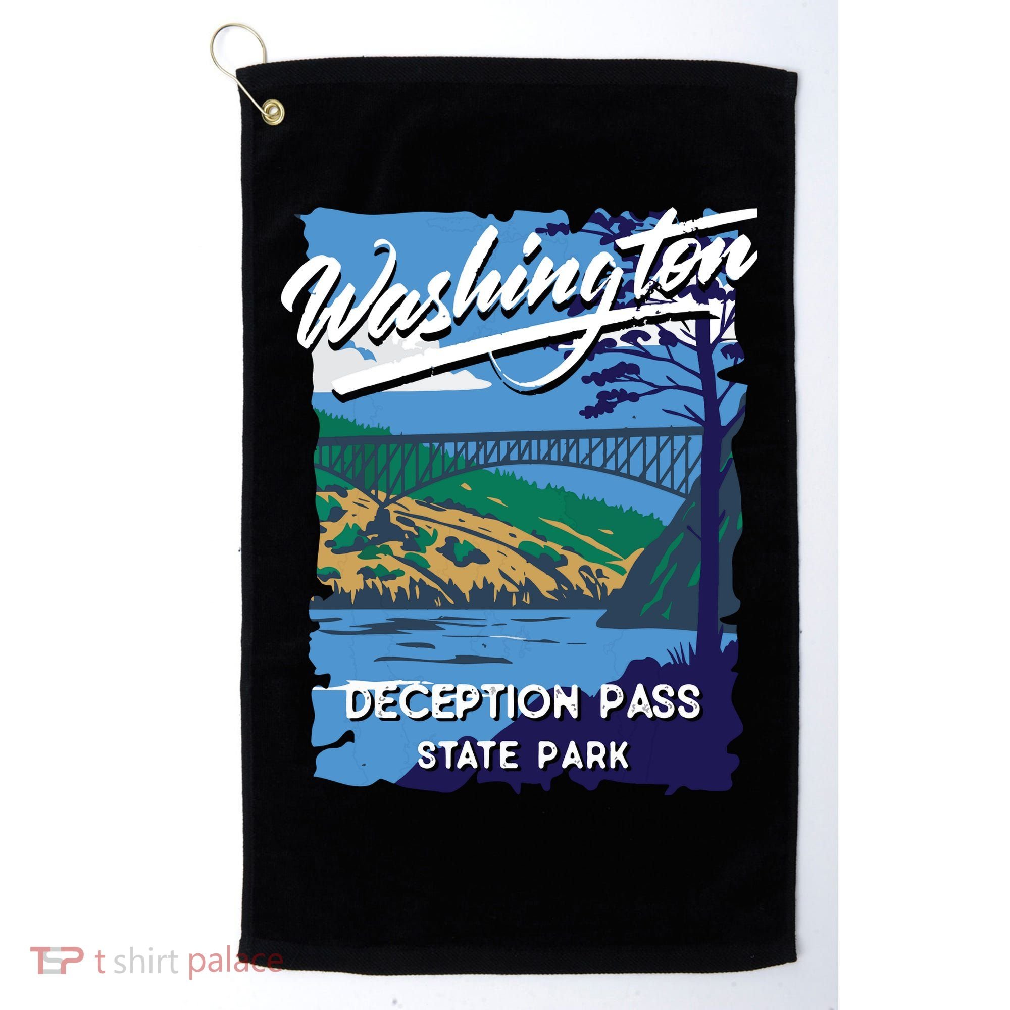 Deception Pass State Park Washington Evergreen State Camping Golf Towel