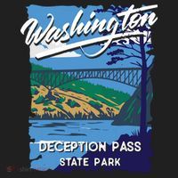 Deception Pass State Park Washington Evergreen State Camping Golf Towel thumb 3