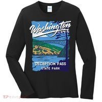Deception Pass State Park Washington Evergreen State Camping Women's Long Sleeve Shirt thumb 0